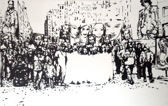 A Matter of Size (2007) acrillics/canvas acrillics/canvas, 100/176 cm